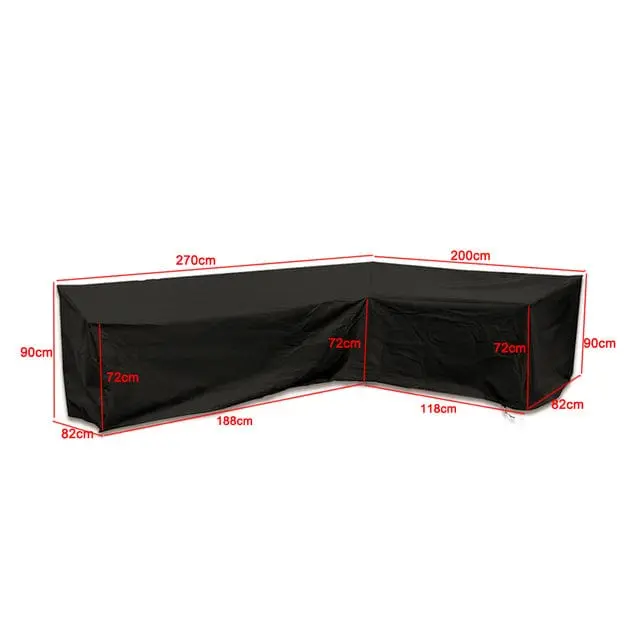 JARSOFA - Housse de jardin pour canapé d'extérieur imperméable robuste en forme de L