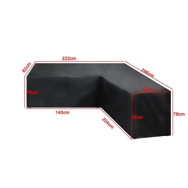 JARSOFA - Housse de jardin pour canapé d'extérieur imperméable robuste en forme de L