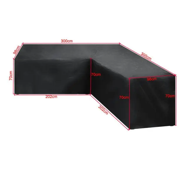 JARSOFA - Housse de jardin pour canapé d'extérieur imperméable robuste en forme de L