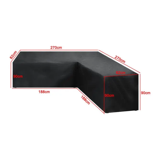 JARSOFA - Housse de jardin pour canapé d'extérieur imperméable robuste en forme de L