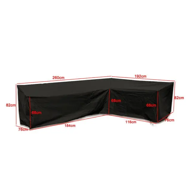 JARSOFA - Housse de jardin pour canapé d'extérieur imperméable robuste en forme de L