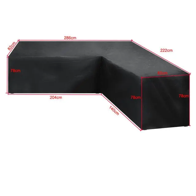 JARSOFA - Housse de jardin pour canapé d'extérieur imperméable robuste en forme de L