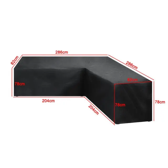 JARSOFA - Housse de jardin pour canapé d'extérieur imperméable robuste en forme de L