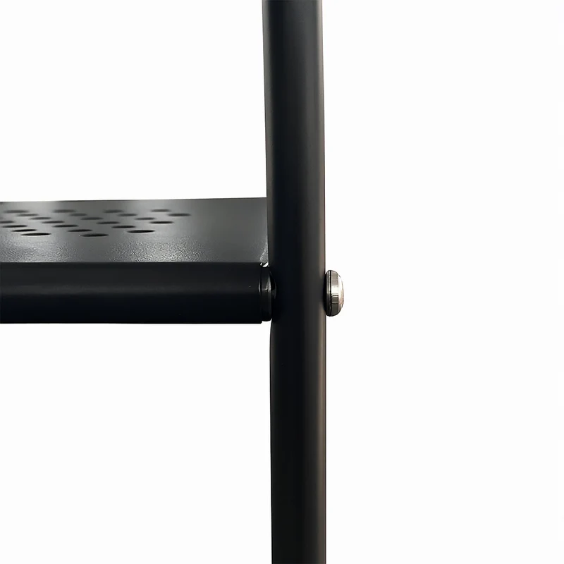 Portant moderne pour entrée et chambre 150 x 100 x 39 cm avec 5 tablettes pratiques en métal noir 13_0018564