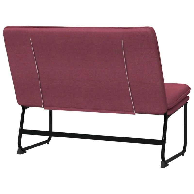 Banc banquette 100 x 75 x 76 cm tissu rouge bordeaux 02_0010704