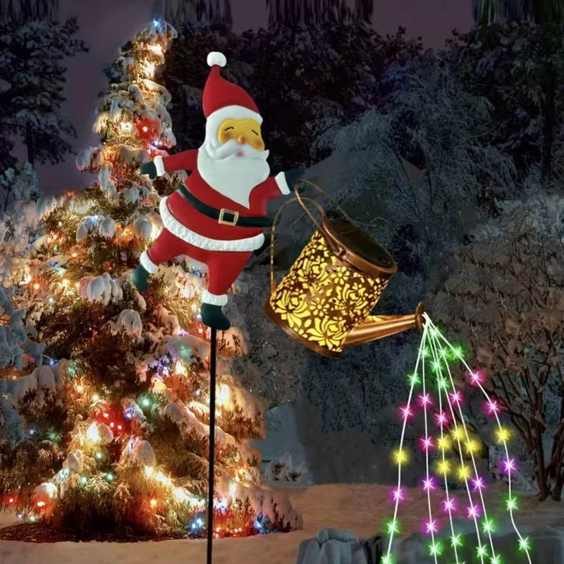 Père Noël Cascade Lumineuse Enchantée