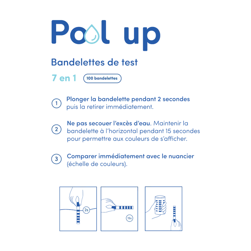 Bandelettes de test piscine 7 en 1 – Pool'Up