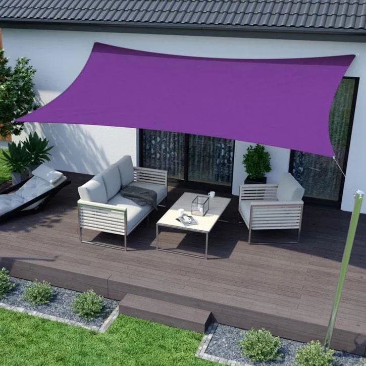 Toile d'ombrage Rectangulaire Violet