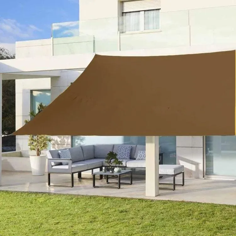 Toile d'ombrage Rectangulaire Marron