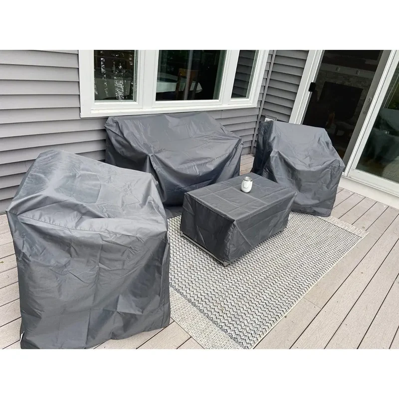 ROTINY - Housse pour meubles de jardin imperméable 4 pièces