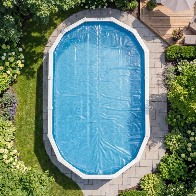 Toile Solaire 11 mil Transparente – 12' x 24' Ovale