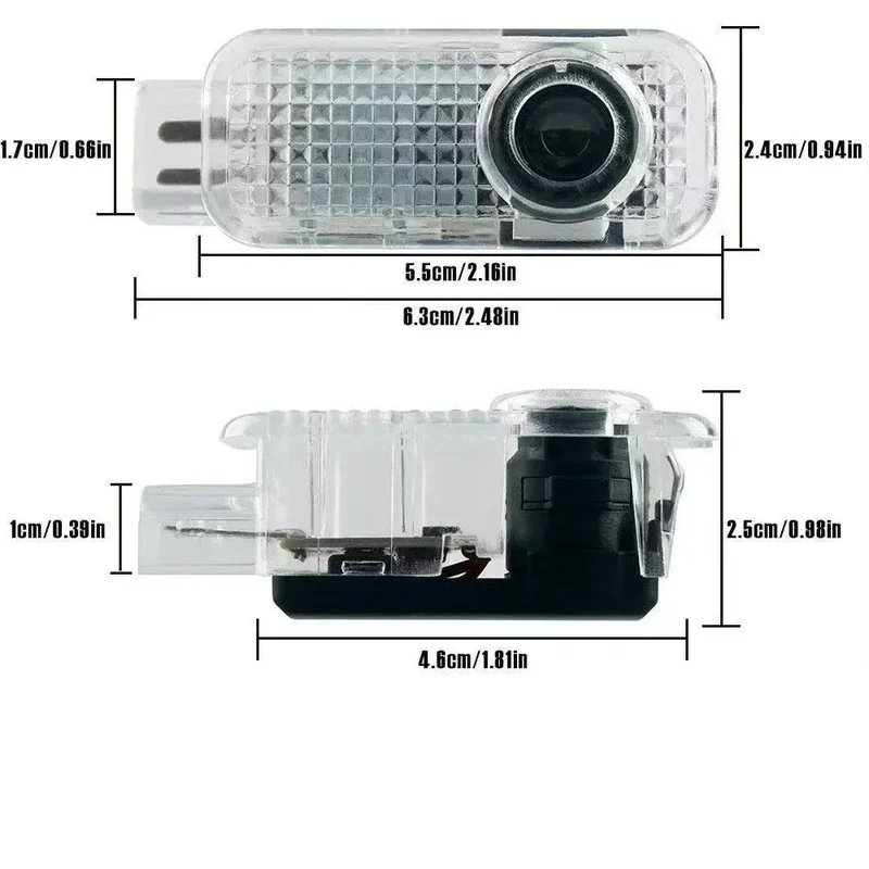 Projecteur Logo de Porte LED Audi 6 Motifs Anneaux RS S line quattro