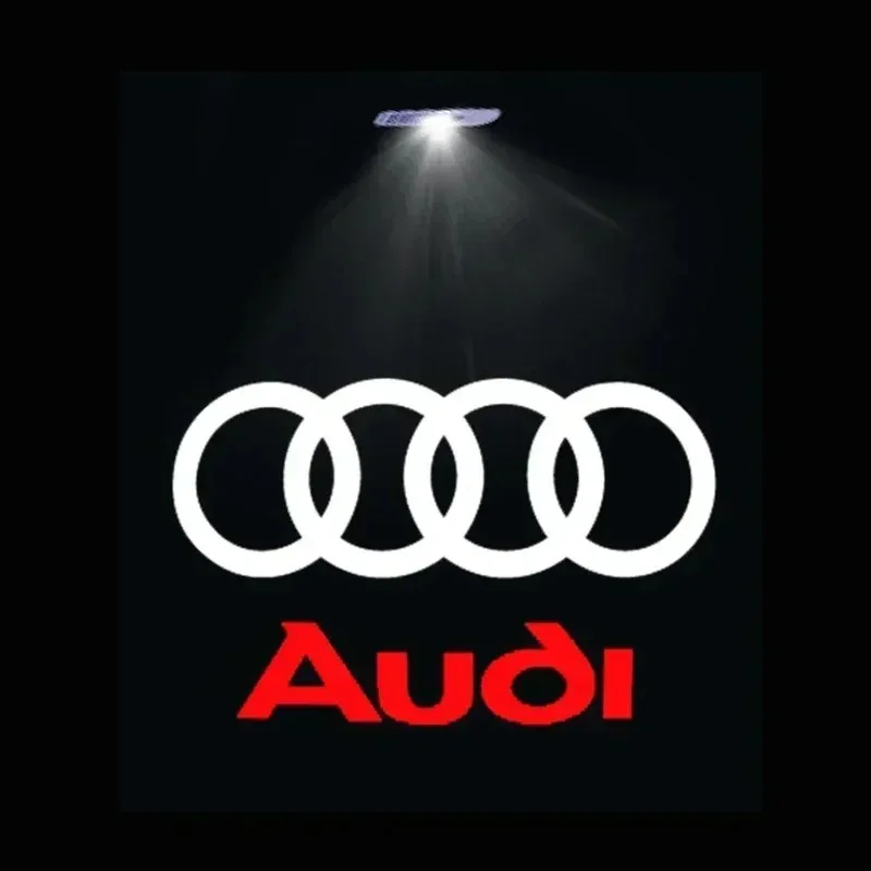 Projecteur Logo de Porte LED Audi 6 Motifs Anneaux RS S line quattro