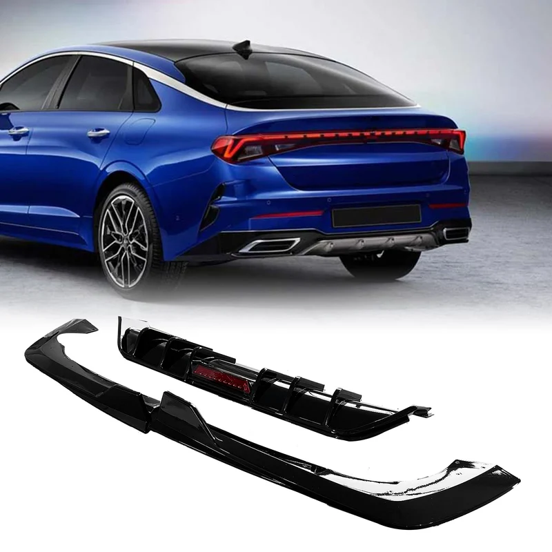 Diffuseur Arrière Kia K5 2021-2024 Noir Brillant 3 Pièces