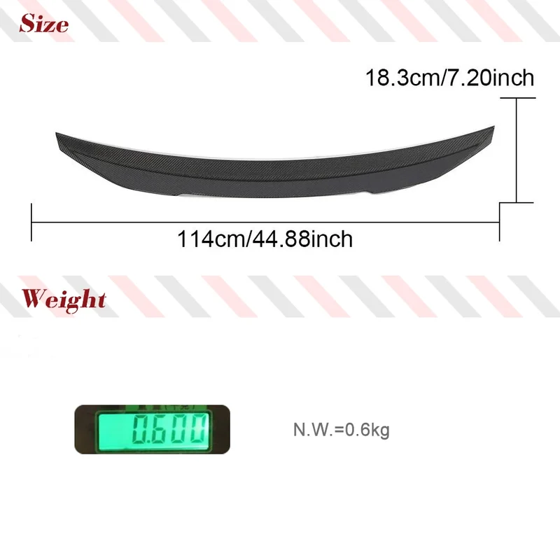 Aileron de Coffre Kia Stinger 2018-2023 Fibre de Carbone Highkick