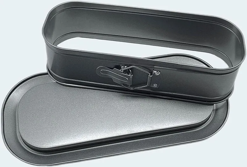 Moule à cake anti-fuites 8 x 30 x 12 cm cuisson homogène démoulage facile design contemporain en acier gris 13_0018592
