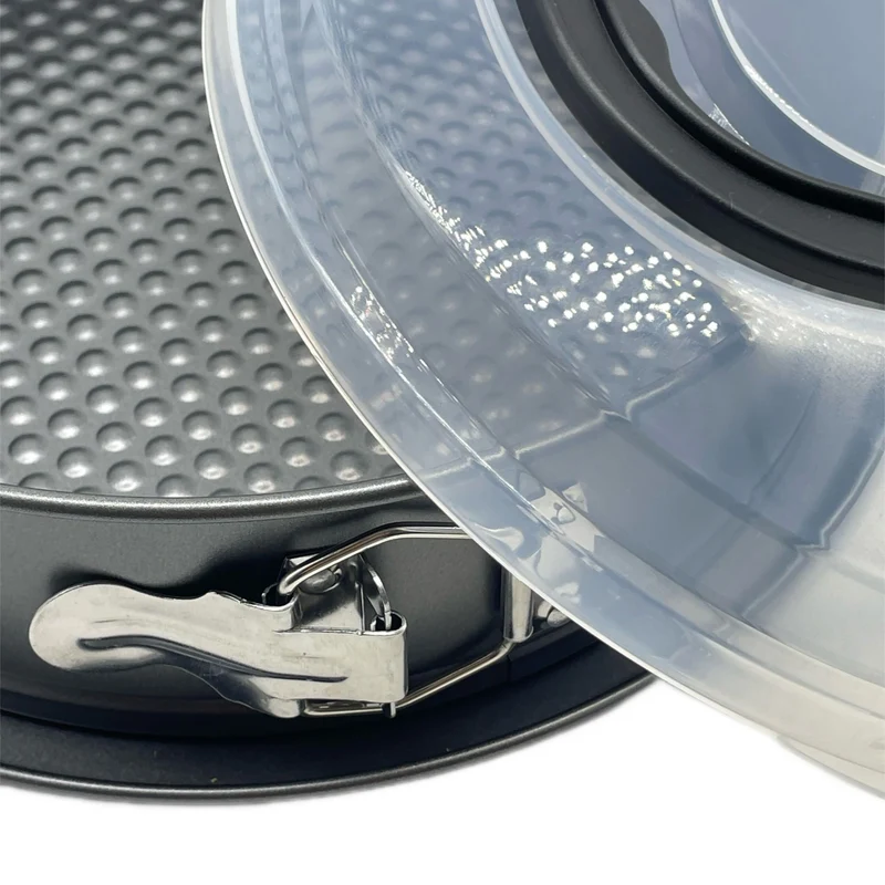 Moule à charnière rond cuisson homogène 10 x 26 cm avec couvercle pratique en acier carbone anthracite 13_0018591