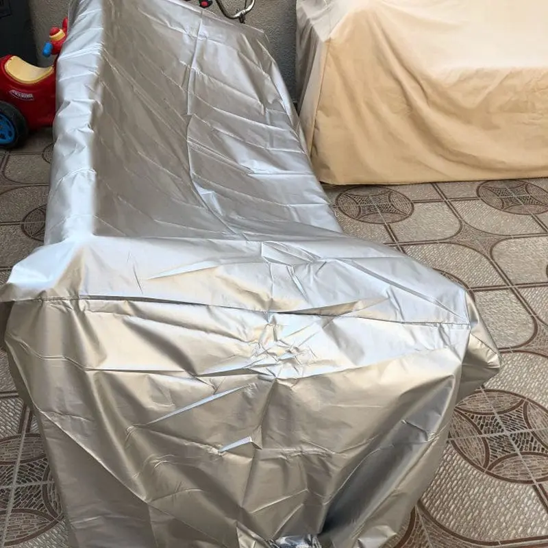 SILVERO - Housse de jardin anti-poussière imperméable en argent extérieur