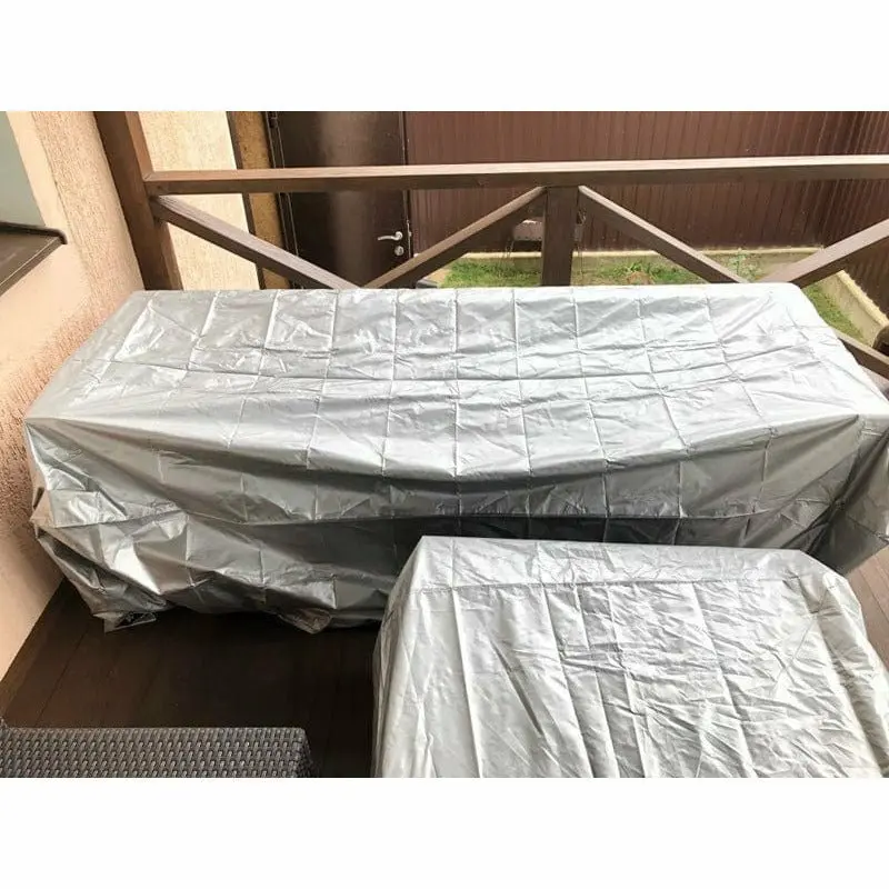 SILVERO - Housse de jardin anti-poussière imperméable en argent extérieur