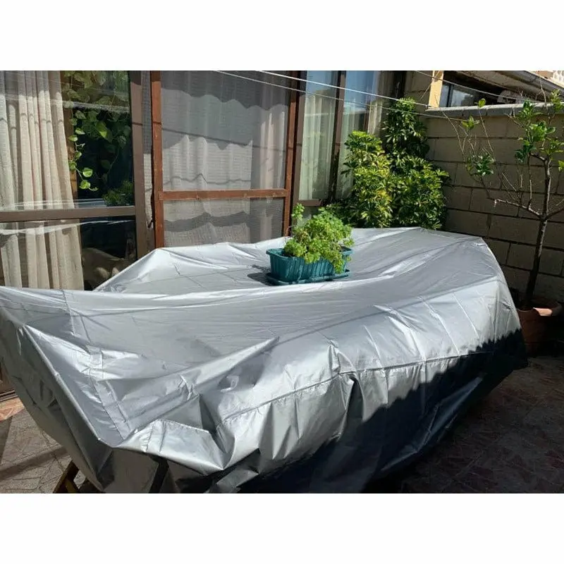 SILVERO - Housse de jardin anti-poussière imperméable en argent extérieur