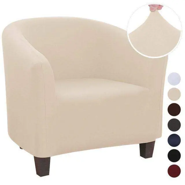 Housse fauteuil club cabriolet couleur unie ARMCHAIR