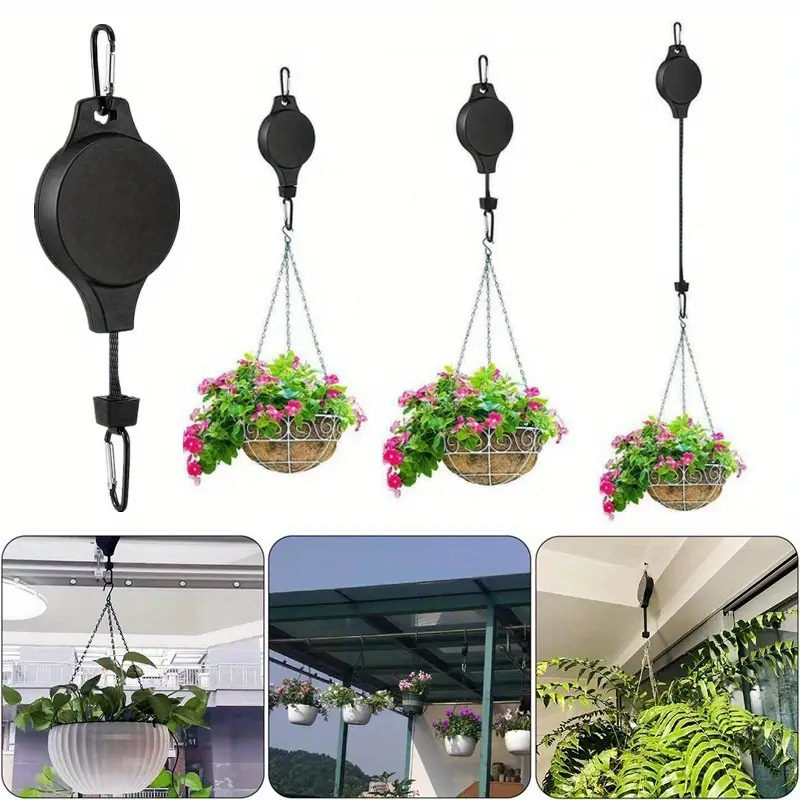 Crochet mural ajustable pour plantes
