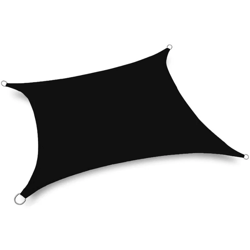 Toile d'ombrage Carré Noir