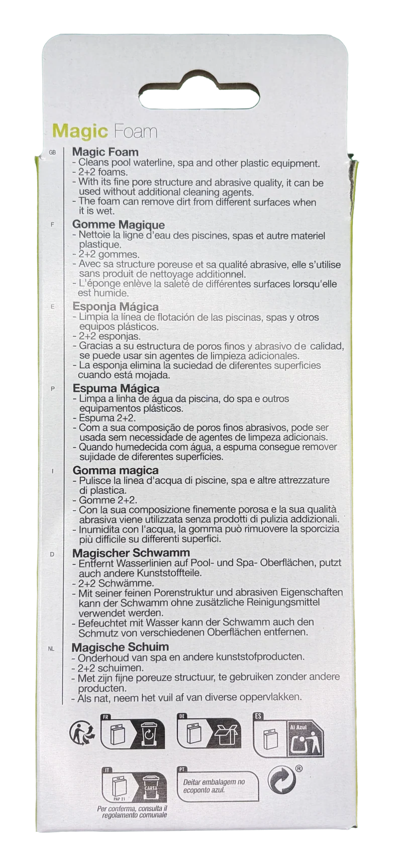 Éponges magiques ligne d'eau piscine Kokido Magic Scrub – Lot de 4