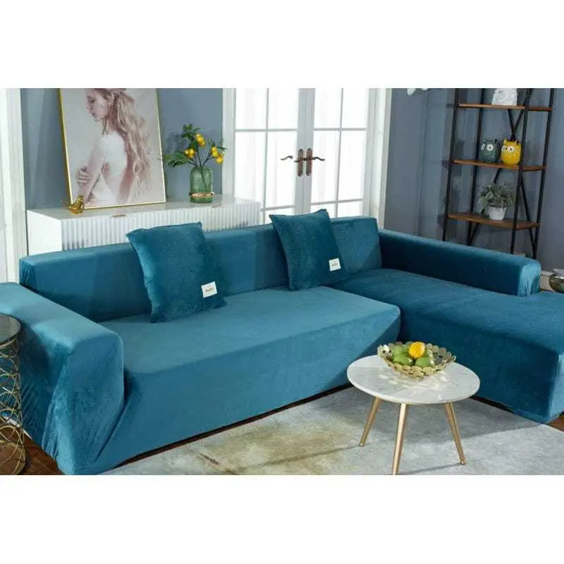 Housse canapé d'angle ou canapé en L BLUEPLUSH
