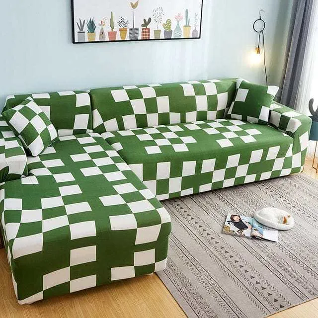 Housse canapé d'angle WHITEFLOW