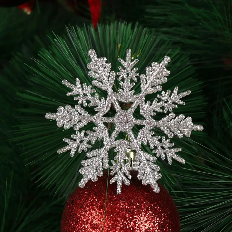 Flocons de Neige Pailletés (Lot de 12)