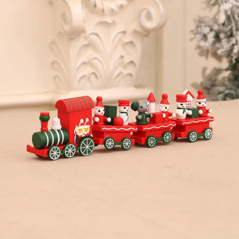 Train de Noël Miniature Coloré