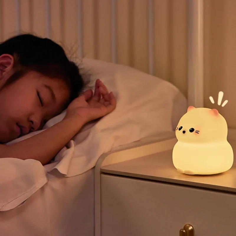 Veilleuse Chaton Doux Lumineux