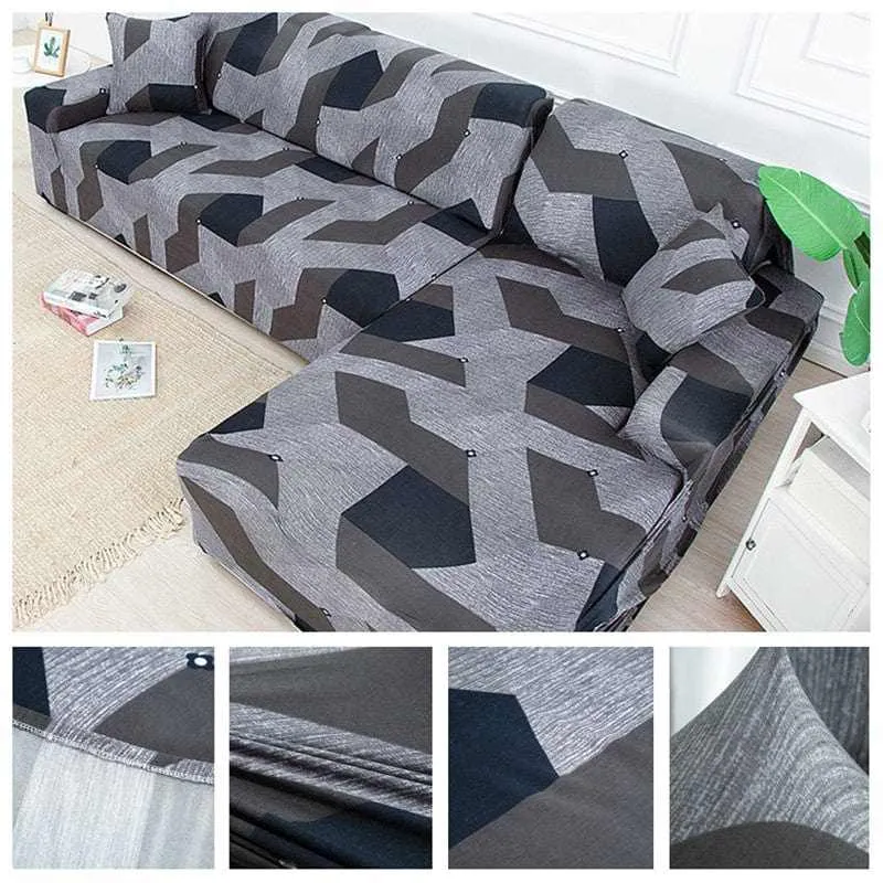 Housse canapé d'angle GEOMEDOL