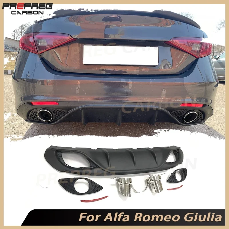 Diffuseur Arrière Alfa Romeo Giulia 2016-2018 Style Sport