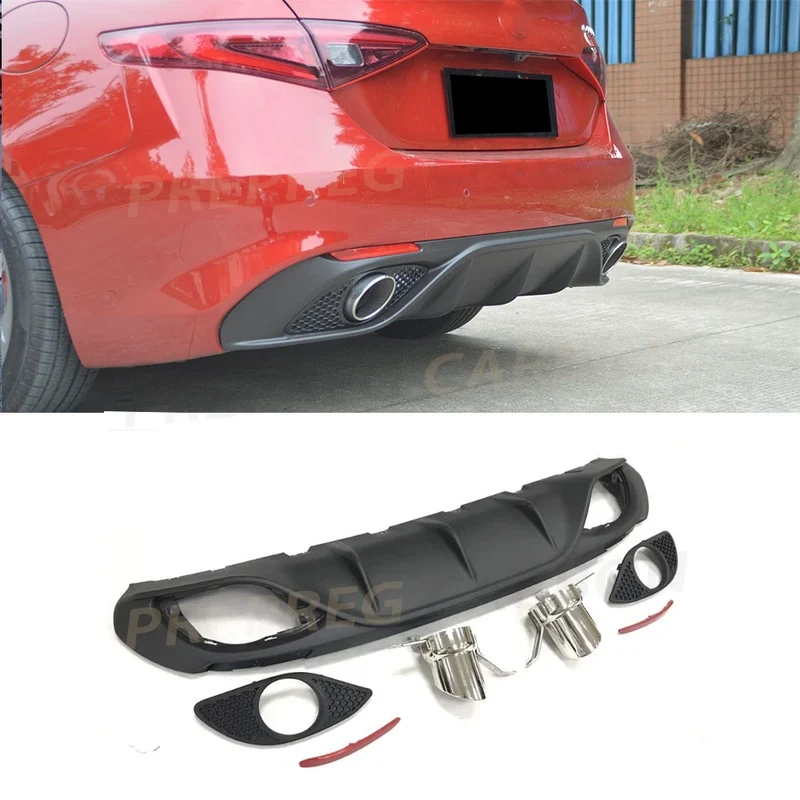 Diffuseur Arrière Alfa Romeo Giulia 2016-2018 Style Sport