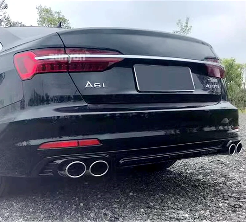 Diffuseur Arrière Audi A6 S6 C8 2019-2021 avec 4 Embouts Argent ou Noirs
