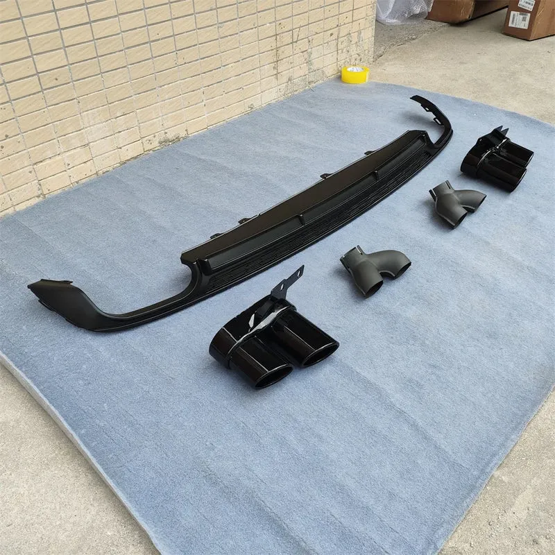 Diffuseur Arrière Audi A6 S6 C8 2019-2021 avec 4 Embouts Argent ou Noirs