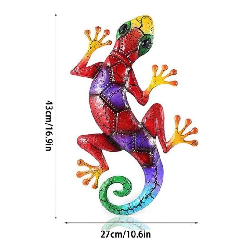 Décoration de Jardin Gecko en Métal