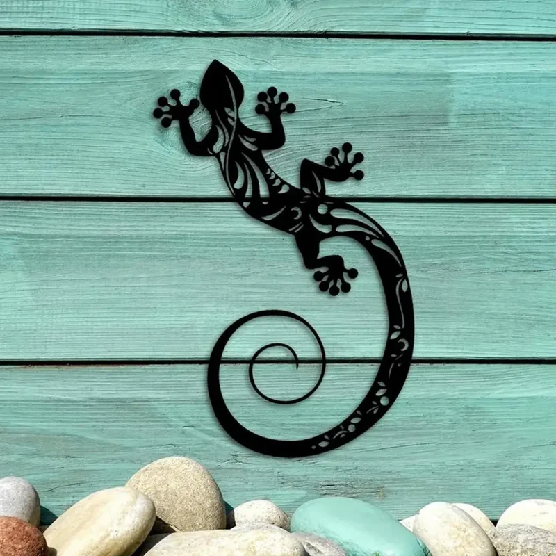 Décoration Murale Lézard en Métal