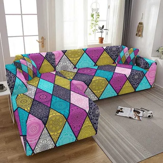 Housse canapé d'angle POMFLOM