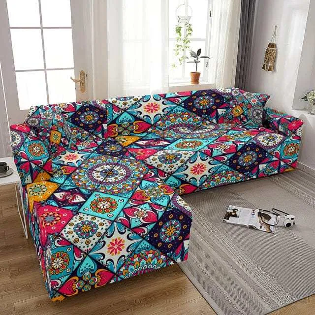 Housse canapé d'angle POMFLOM