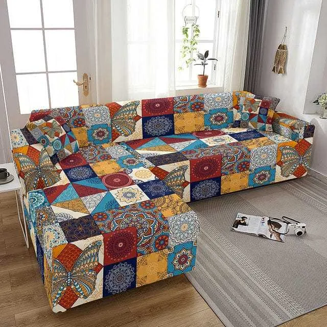 Housse canapé d'angle POMFLOM