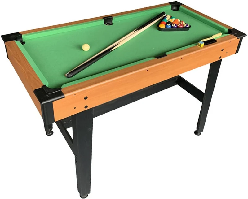 Table de billard compacte avec accessoires 78 x 120 x 61 cm plaisir de jeu authentique style moderne en MDF vert 13_0018632