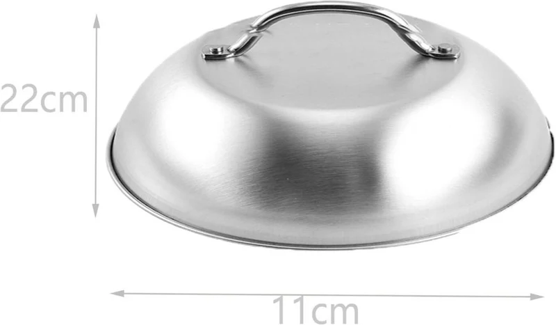 Lot de 5 accessoires pour hamburgers barbecue presse spatules cloches 7 x 14 cm en inox noir 13_0018657