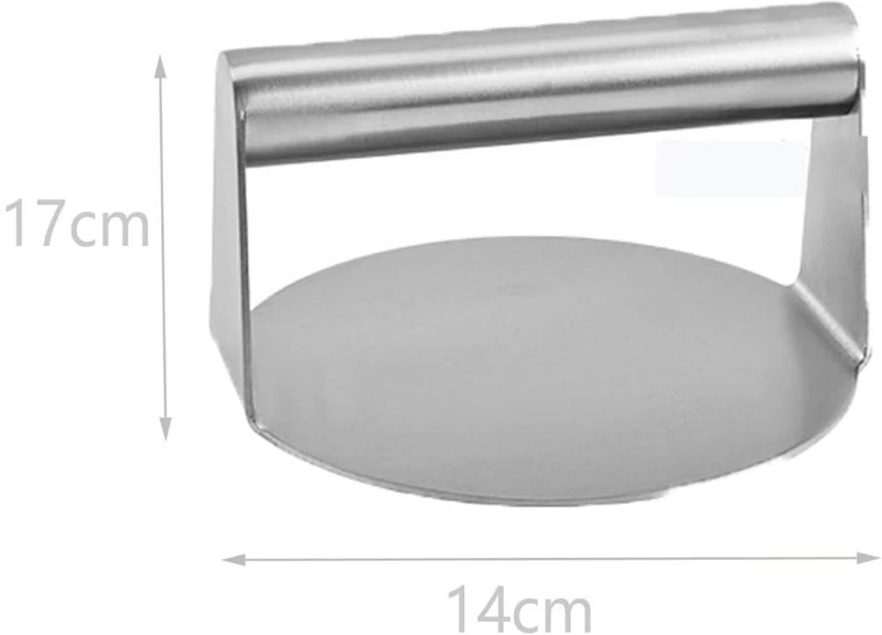Lot de 5 accessoires pour hamburgers barbecue presse spatules cloches 7 x 14 cm en inox noir 13_0018657