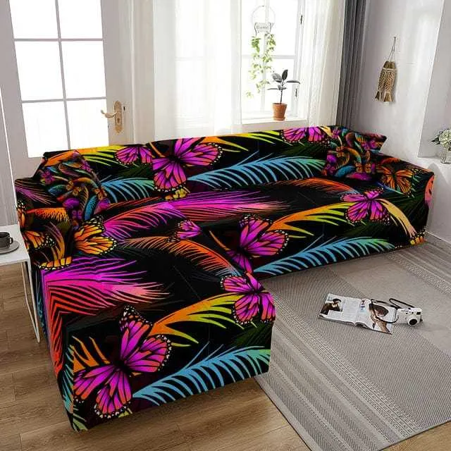 Housse canapé d'angle ou en forme L BUTTERFLY