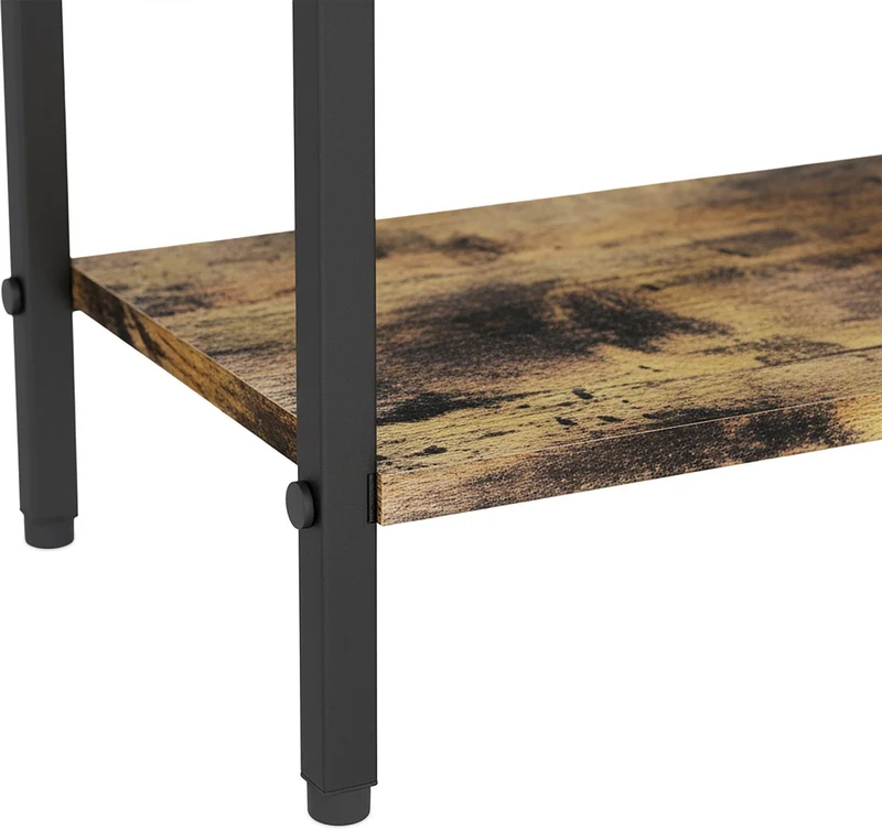 Porte-serviettes sur pied avec étagère 100 x 68 x 30 cm séchage rapide design industriel en métal noir 13_0018737