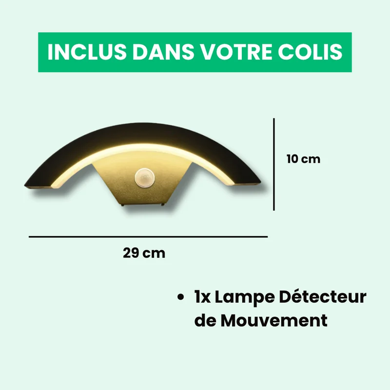 Lampe Détecteur de Mouvement Couloir Eventail Sans Fil