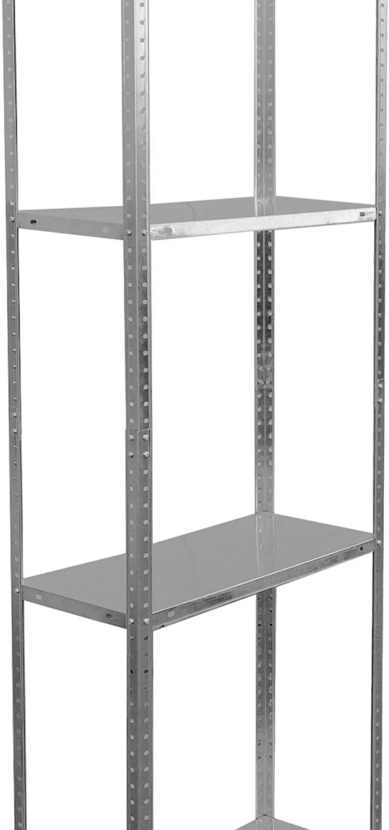 Étagère de rangement pour cave cuisine 180 x 60 x 40 cm stable et facile à monter en acier argent 13_0018720